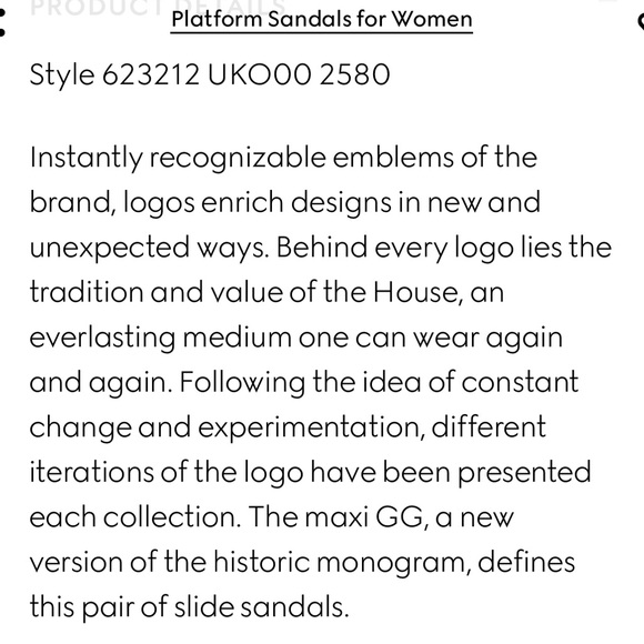 Authentic Gucci Platform Sandals. Size 8. - Picture 6 of 8